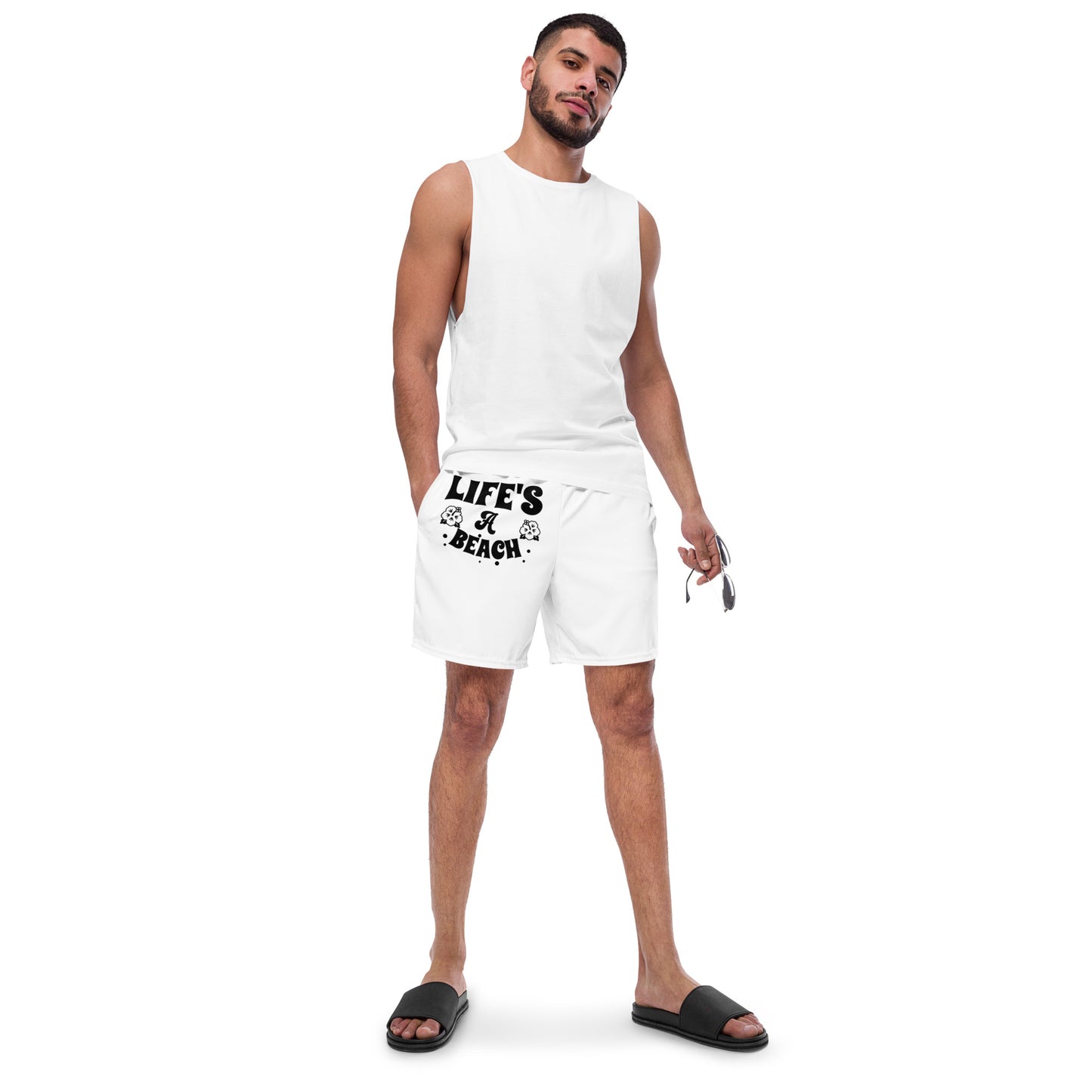 "Life's a beach" Men's swim trunks