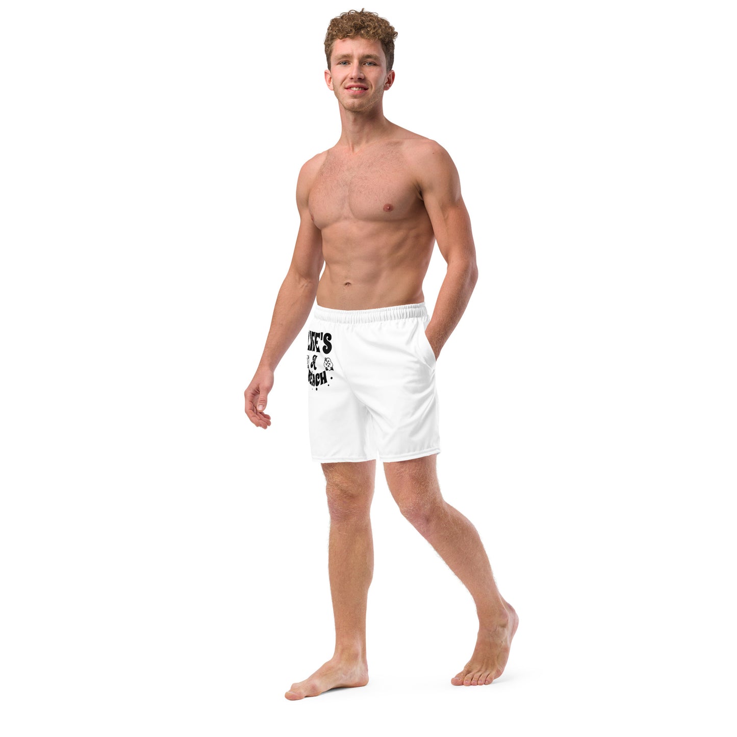 "Life's a beach" Men's swim trunks