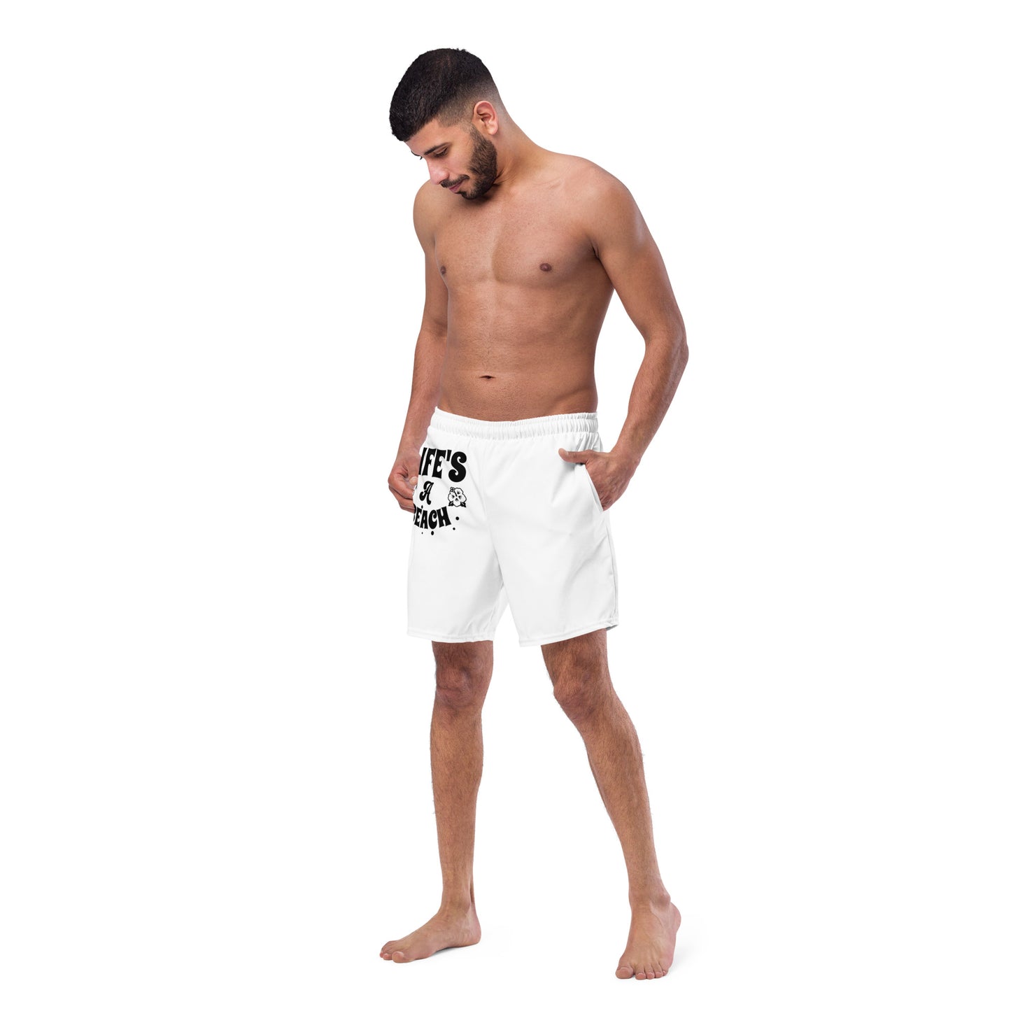 "Life's a beach" Men's swim trunks