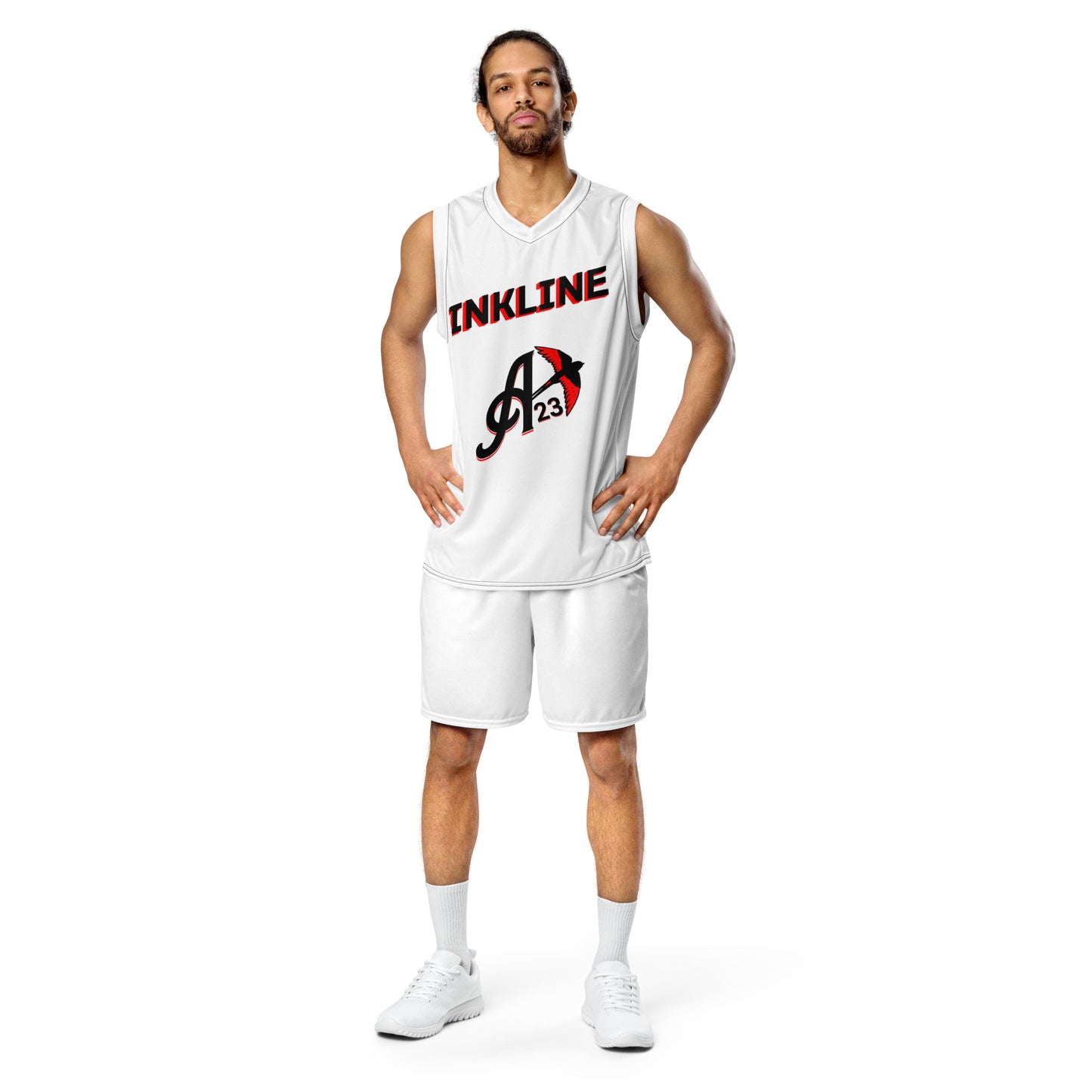 Austin's inkline: "INKLINE" Recycled unisex basketball jersey