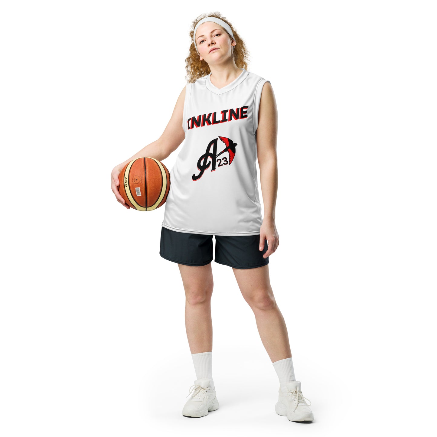Austin's inkline: "INKLINE" Recycled unisex basketball jersey