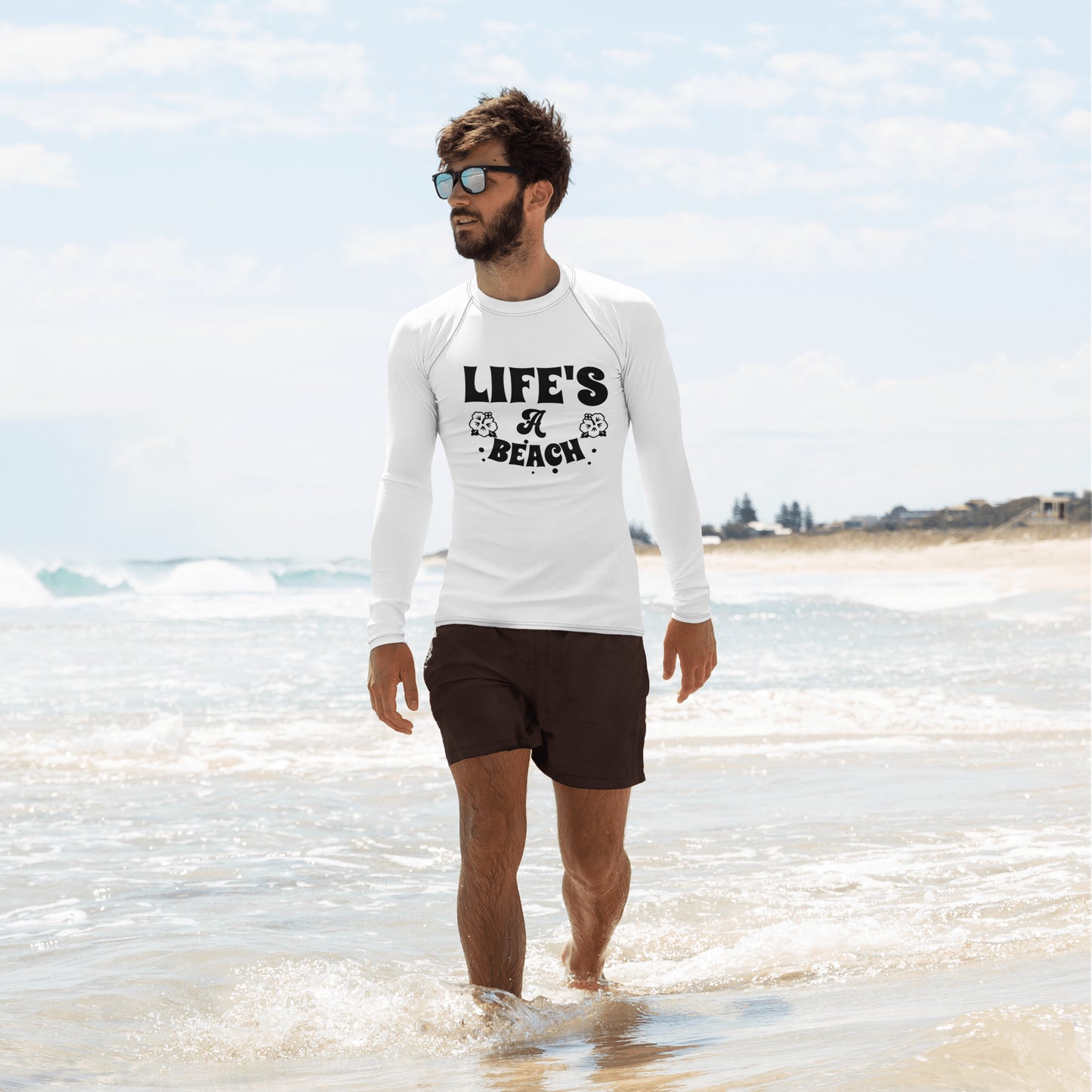 "Life's a beach" Men's Rash Guard