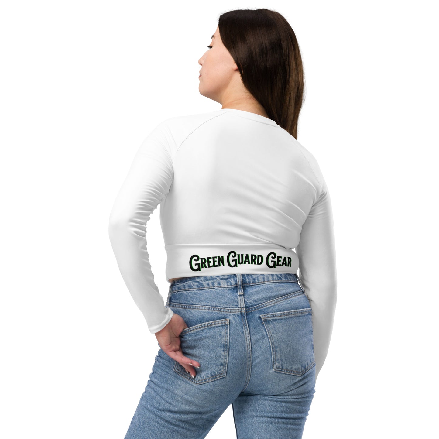 "Green Guard Gear" Recycled long-sleeve crop top