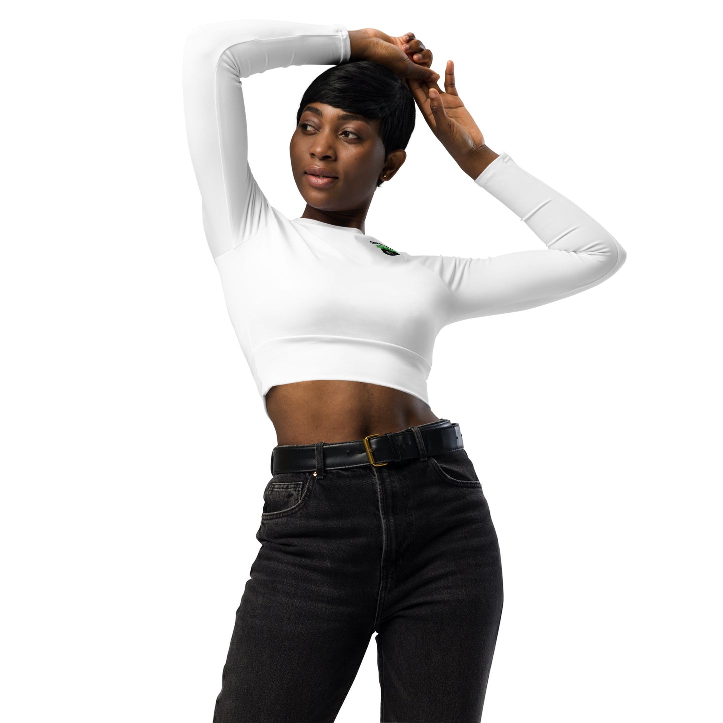 "Green Guard Gear" Recycled long-sleeve crop top