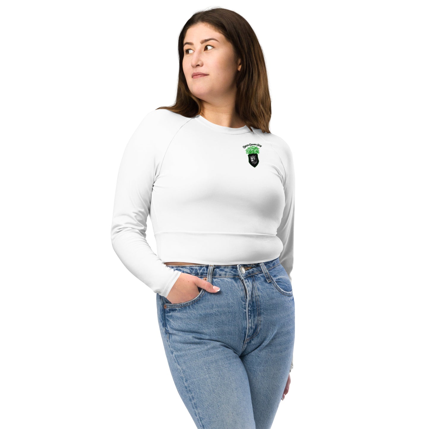 "Green Guard Gear" Recycled long-sleeve crop top