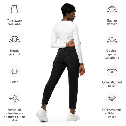 "Green Guard Gear" Recycled long-sleeve crop top