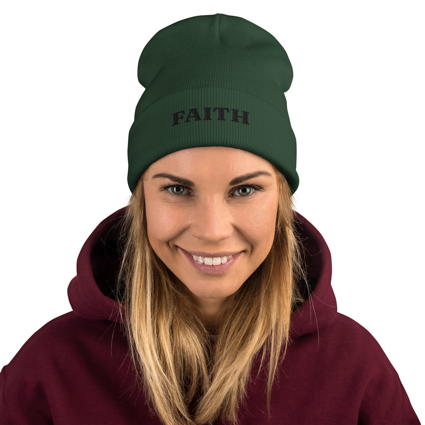 Faith Embroidered Beanie