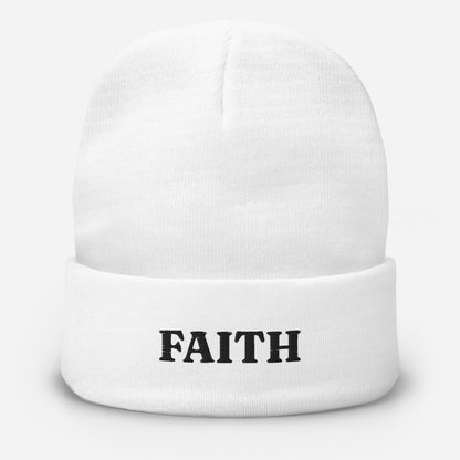 Faith Embroidered Beanie