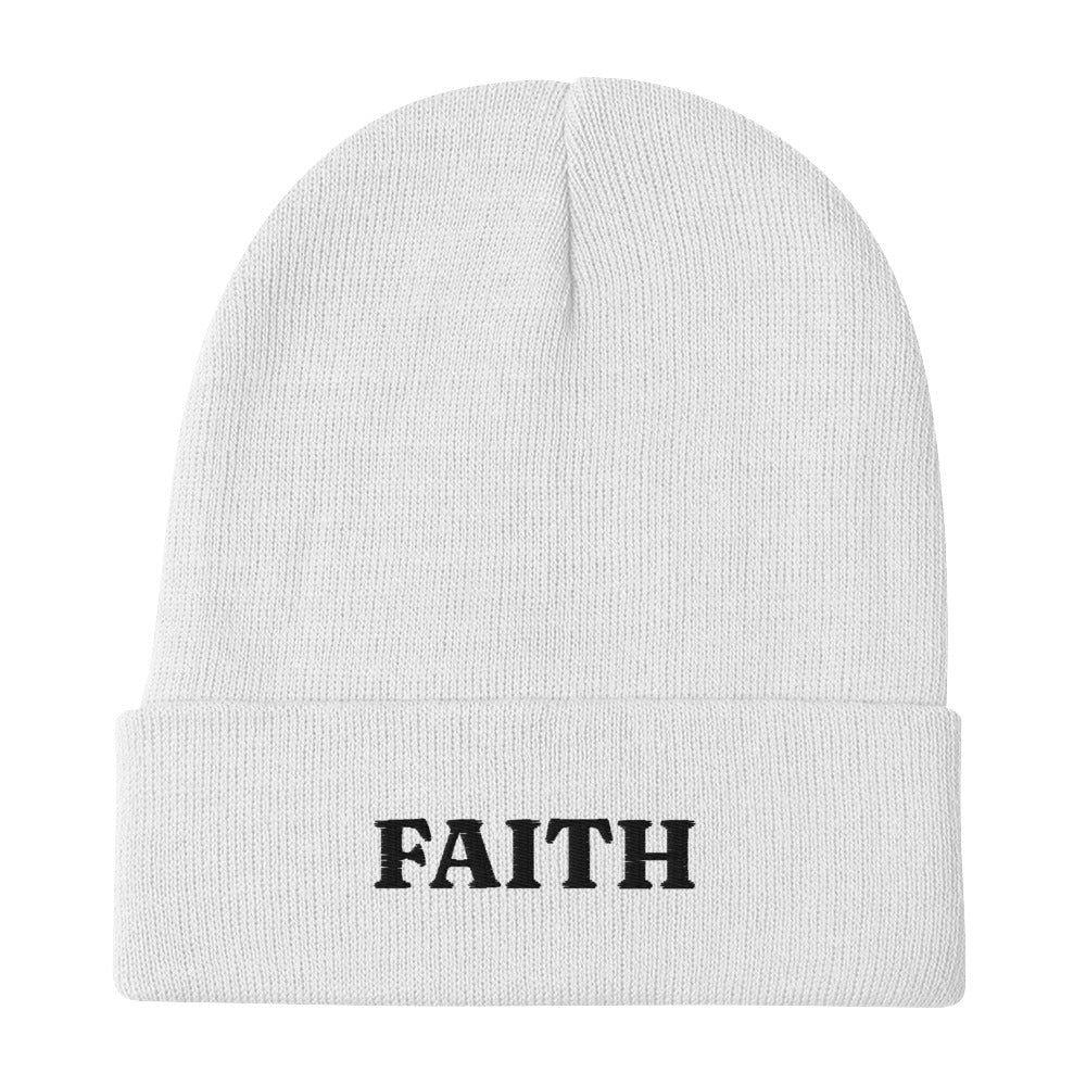 Faith Embroidered Beanie