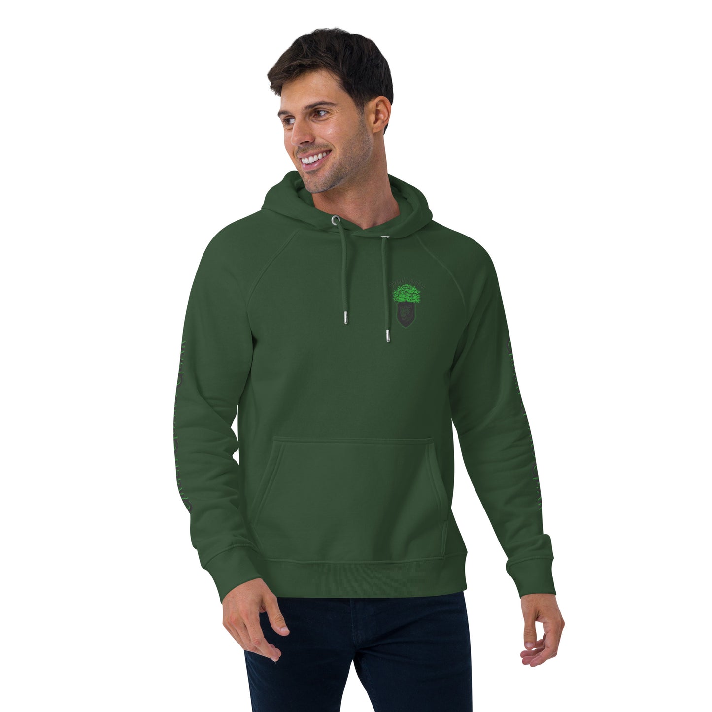 "Green Guard Gear" Unisex eco raglan hoodie