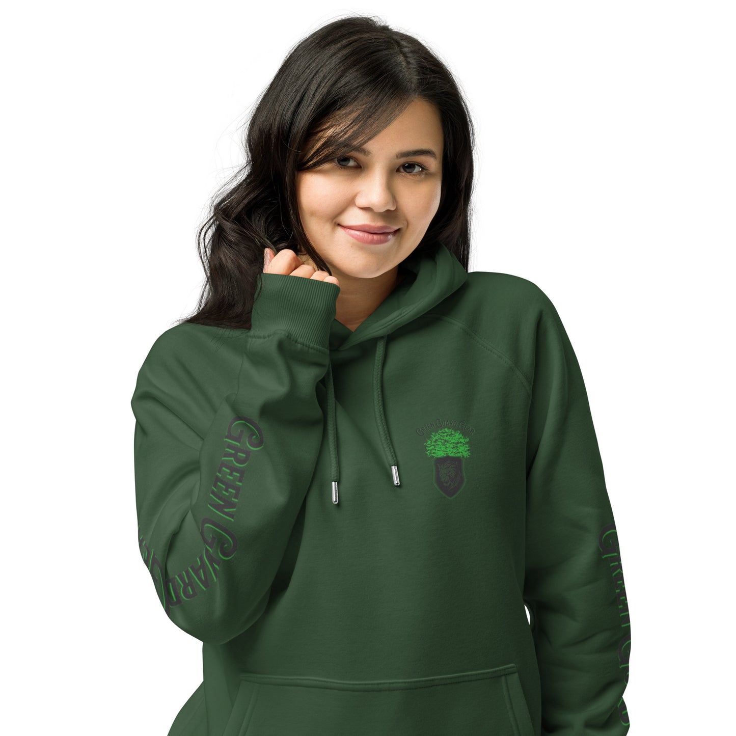 "Green Guard Gear" Unisex eco raglan hoodie