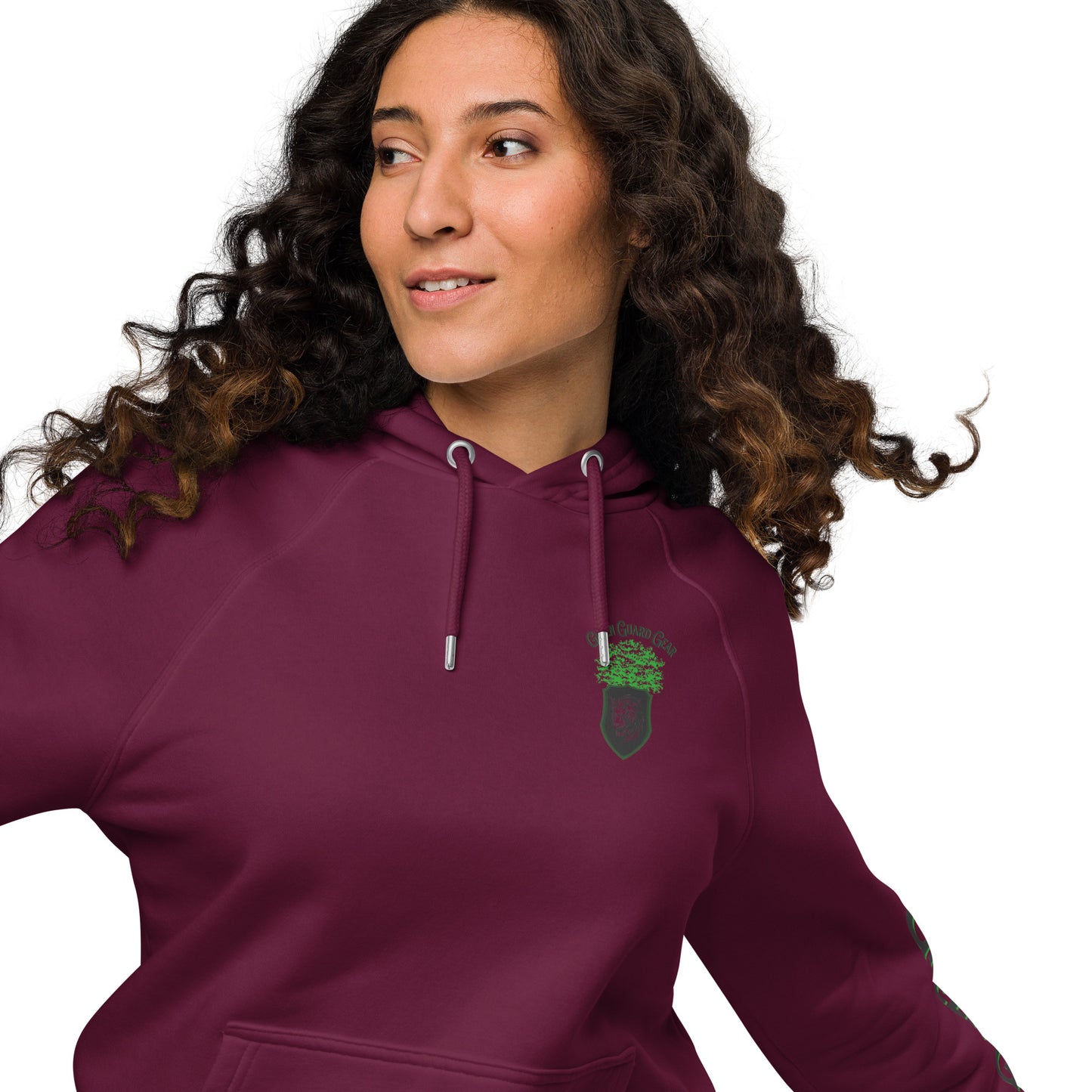 "Green Guard Gear" Unisex eco raglan hoodie