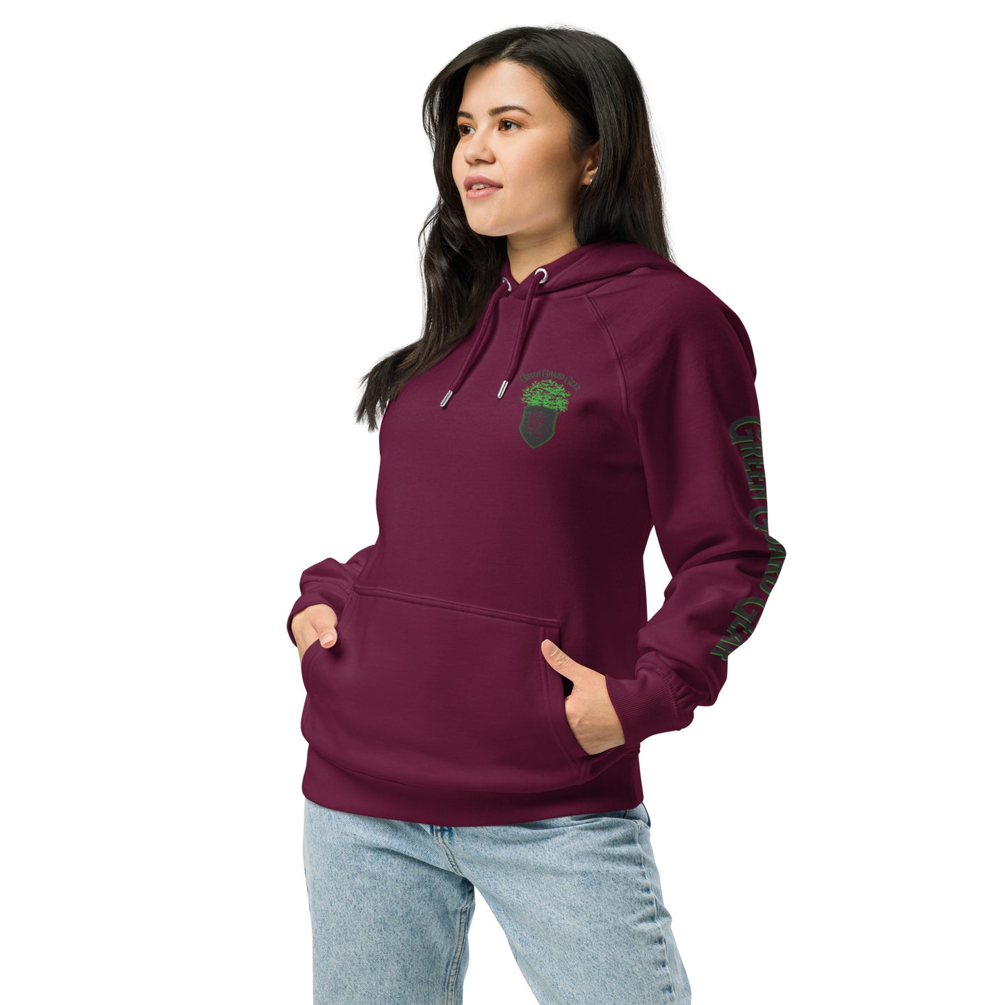 "Green Guard Gear" Unisex eco raglan hoodie