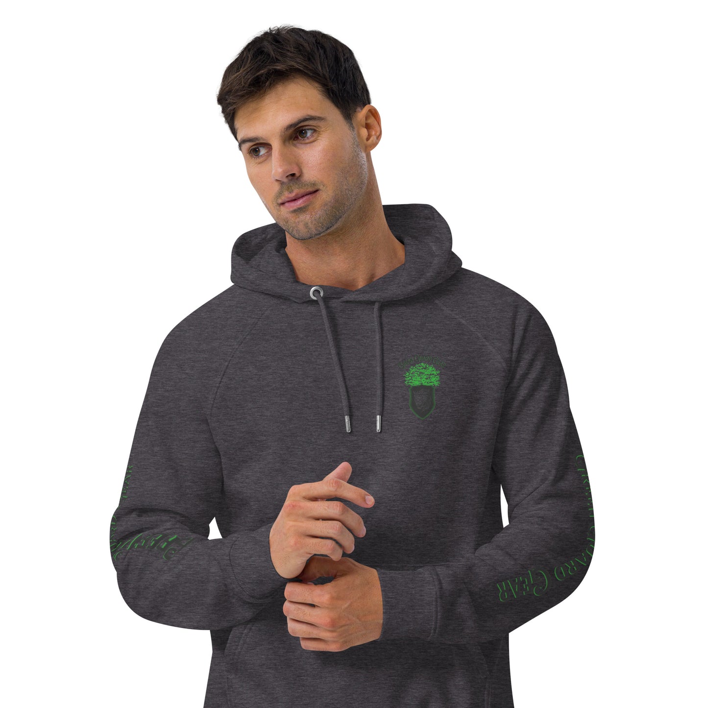 "Green Guard Gear" Unisex eco raglan hoodie