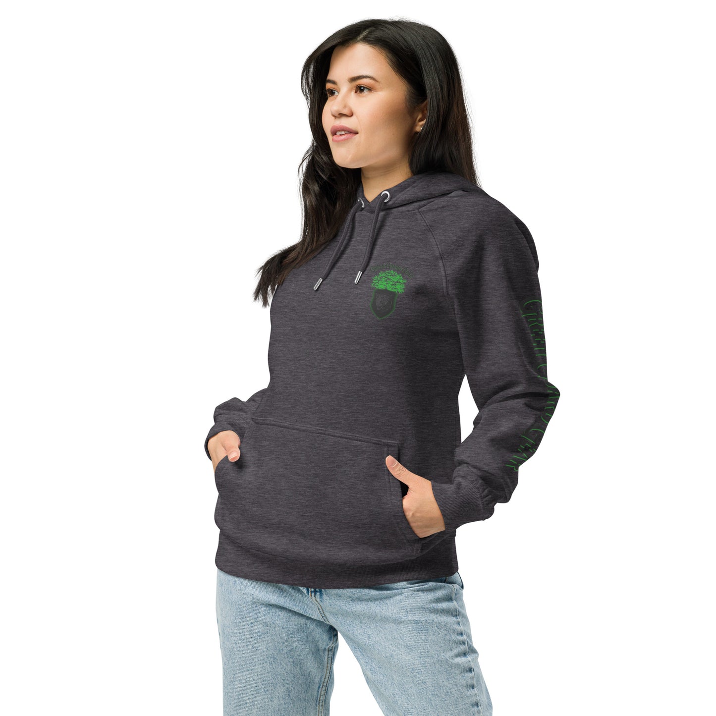 "Green Guard Gear" Unisex eco raglan hoodie