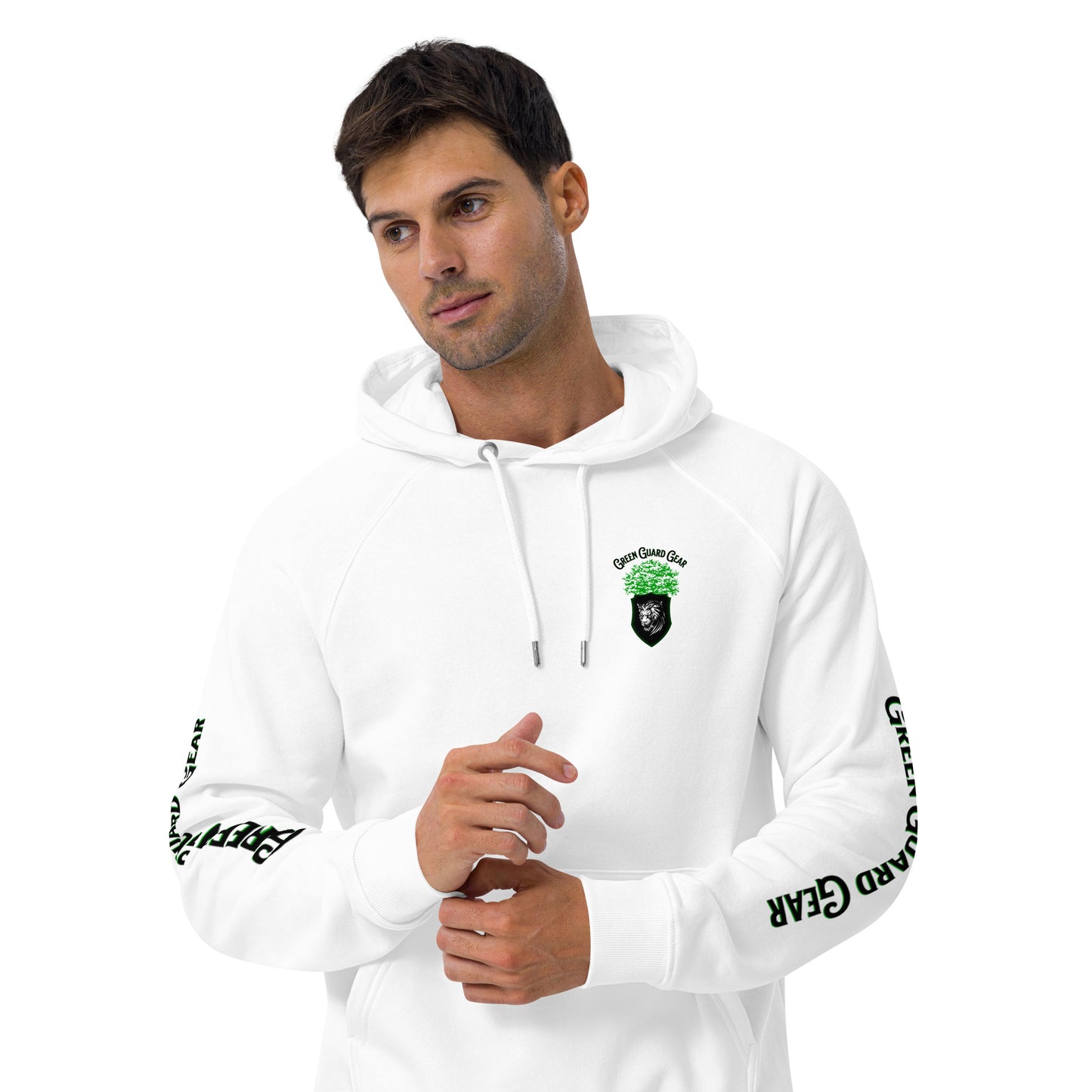 "Green Guard Gear" Unisex eco raglan hoodie