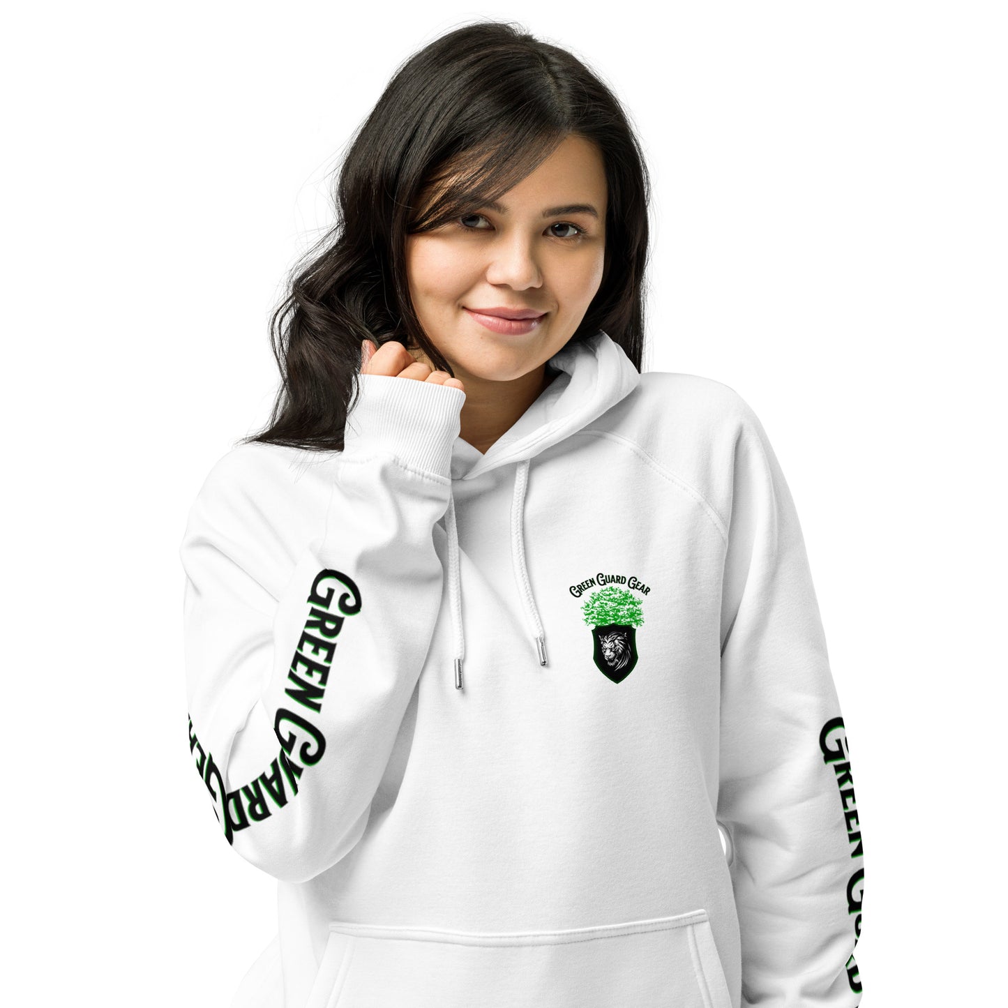 "Green Guard Gear" Unisex eco raglan hoodie