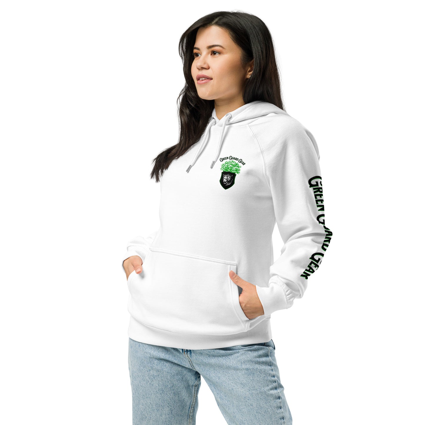 "Green Guard Gear" Unisex eco raglan hoodie