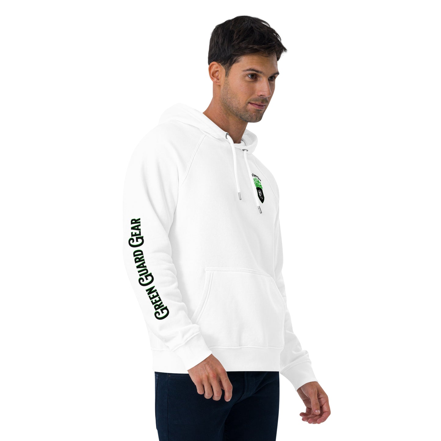 "Green Guard Gear" Unisex eco raglan hoodie