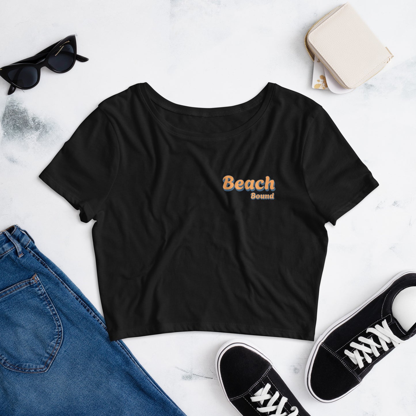 "Beach Bound" Women’s Crop Tee